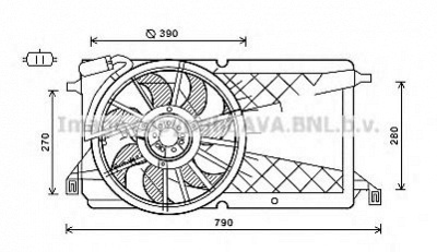 AVA QUALITY COOLING fd7566 -  Вентилятор, охлаждение двигателя